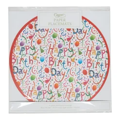 Happy Birthday Placemats - 12 Per Package