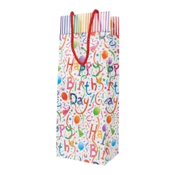 Happy Birthday Wine & Bottle Gift Bags - One Gift Bag Included