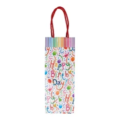 Happy Birthday Wine & Bottle Gift Bags - One Gift Bag Included