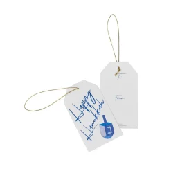 Happy Hanukkah Classic Foil Gift Tags - 4 Per Package