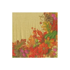 Harvest Garland Green Boxed Cocktail Napkins - 40 Per Box