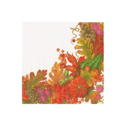 Harvest Garland White Boxed Cocktail Napkins - 40 Per Box