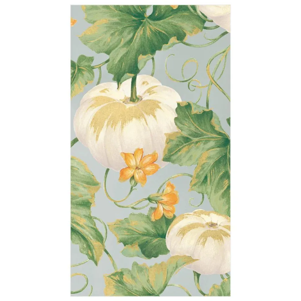 Heirloom Pumpkins Paper Guest Towel Napkins in Grey & White - 15 Per Package