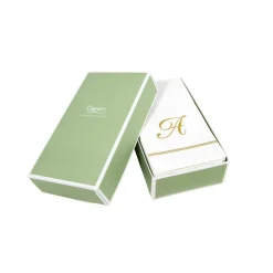 Hemstitch Script Initial Guest Towel Napkins - 40 Per Box