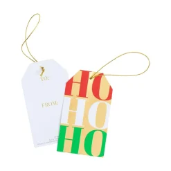Ho Ho Ho Classic Foil Gift Tags - 4 Per Package