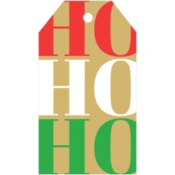 Ho Ho Ho Classic Foil Gift Tags - 4 Per Package