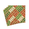 Ho Ho Ho Paper Cocktail Napkins in Gold - 20 Per Package