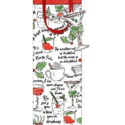 Holiday Spirits Wine & Bottle Gift Bag - 1 Each