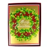 Holly And Berry Wreath Boxed Christmas Cards - 15 Christmas Cards & 15 Envelopes