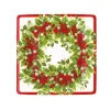 Holly and Berry Wreath Paper Salad & Dessert Plates - 8 Per Package