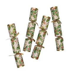 Holly And Fretwork Celebration Crackers - includes 6 Celebration Crackers