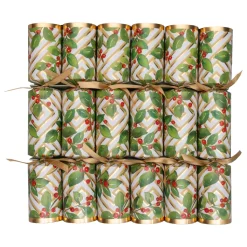 Holly And Fretwork Celebration Crackers - includes 6 Celebration Crackers