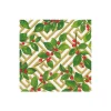 Holly and Fretwork White Cocktail Napkins - includes 20 Cocktail Napkins