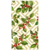 Holly And Fretwork White Guest Towels - includes 15 Guest Towels