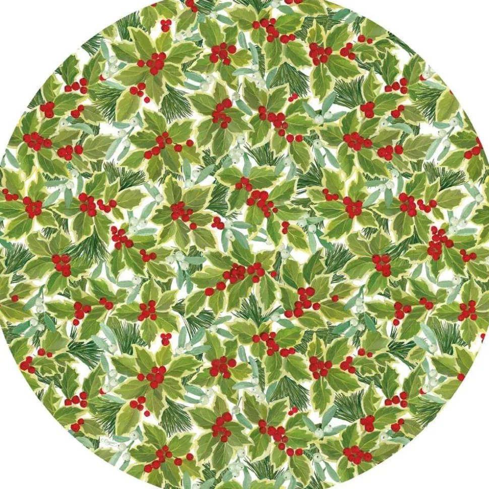 Holly and Mistletoe Die-Cut Placemat - 4 Per Package
