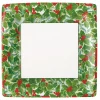 Holly and Mistletoe Paper Dinner Plates - 8 Per Package
