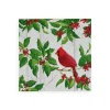 Holly And Songbirds White & Silver Luncheon Napkins - 20 Per Package