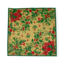 Holly Chintz Gold Cocktail Napkins - 20 Per Package