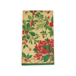 Holly Chintz Gold Guest Towel Napkins - 15 Per Package
