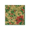 Holly Chintz Gold Luncheon Napkins - 20 Per Package