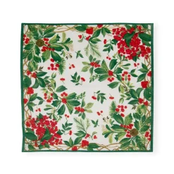 Holly Chintz White Cocktail Napkins - 20 Per Package