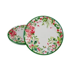 Holly Chintz White Dinner Plates - 8 Per Package