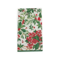 Holly Chintz White Guest Towel Napkins - 15 Per Package