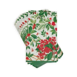 Holly Chintz White Guest Towel Napkins - 15 Per Package