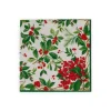 Holly Chintz White Luncheon Napkins - 20 Per Package