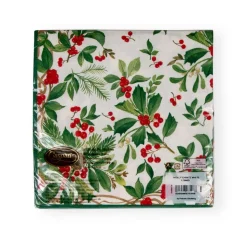 Holly Chintz White Napkin Dinner - 20 Per Package