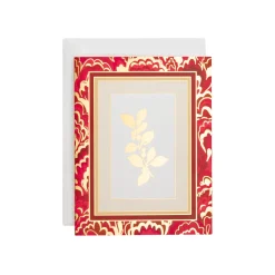 Holly Sprig Marbled Foil Classic Boxed Christmas Cards - includes 10 cards & envelopes