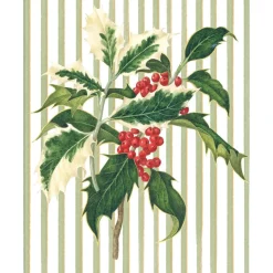 Holly Sprig Petite Boxed Christmas Cards - includes 15 cards & envelopes