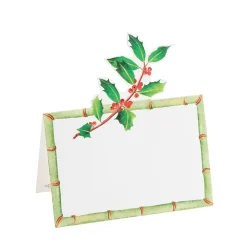 Holly Trellis Die-Cut Place Cards - 8 Per Package