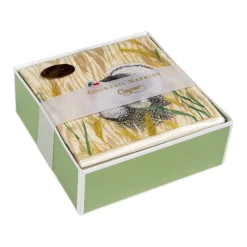 Homestead Turkey Taupe Boxed Cocktail Napkins - 40 Per Box