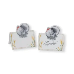 Homestead Turkey Taupe Die-Cut Place Cards - 8 Per Package