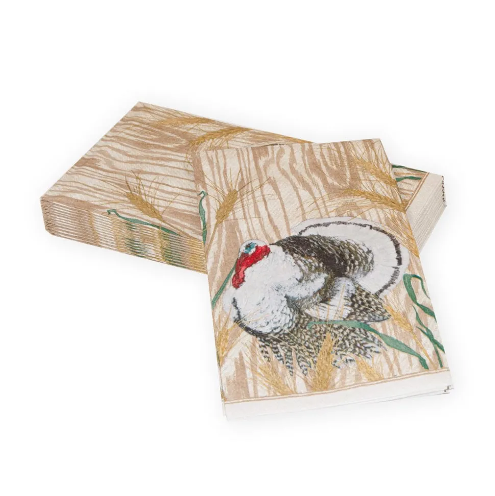 Homestead Turkey Taupe Guest Towel Napkins - 15 Per Package