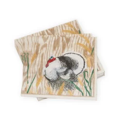 Homestead Turkey Taupe Luncheon Napkins - 20 Per Package