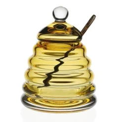 Honeycomb Honey Jar & Spoon