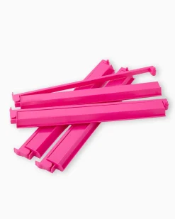 Hot Pink Mahjong Rack & Pushers - Set of 4