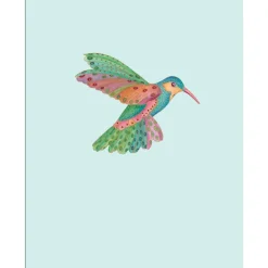 Hummingbird Foil Enclosure Cards & Envelopes - 4 Mini Cards & 4 Envelopes