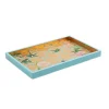 Hummingbird Trellis Lacquer Vanity Tray in Gold - 1 Each