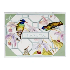 Hummingbird Trellis Thank You Notes - 8 Note Cards And Envelopes