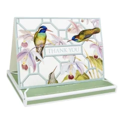 Hummingbird Trellis Thank You Notes - 8 Note Cards And Envelopes