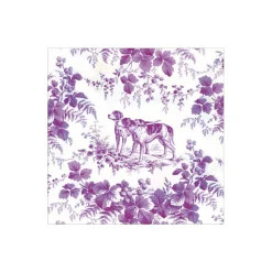 Hunting Toile Aubergine Boxed Cocktail Napkins - includes 12 Boxed Cocktail Napkins