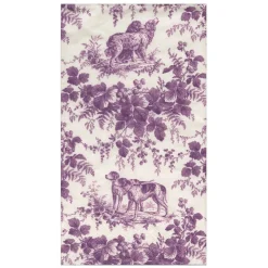 Hunting Toile Aubergine Guest Towels - includes 15 Guest Towels