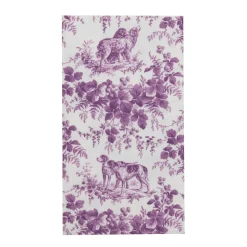 Hunting Toile Aubergine Guest Towels - includes 15 Guest Towels