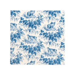 Hunting Toile Blue Cocktail Napkins - includes 20 Cocktail Napkins