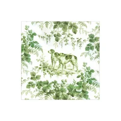 Hunting Toile Evergreen Cocktail Napkins - includes 20 Cocktail Napkins