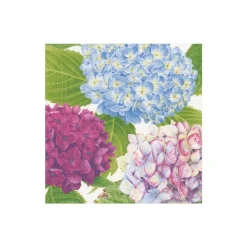 Hydrangea Garden Paper Cocktail Napkins in Blue - 20 Per Package