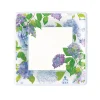 Hydrangeas and Porcelain Square Salad/Dessert Plates - pack of 8